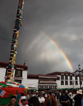 Rainbow over Hotel